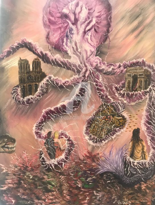 Cercle n°4 - L'Avarice 绘画, 27.6x19.7 in