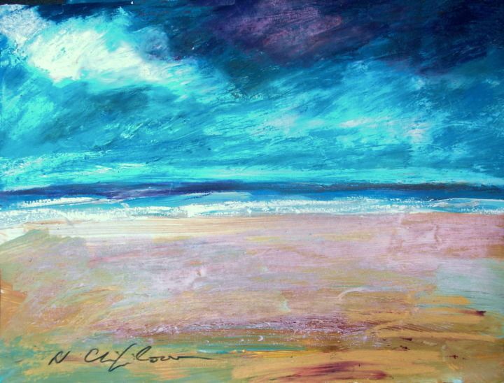 Peinture intitulée "Marine1" par Nathalia Chipilova, Œuvre d'art originale, Acrylique