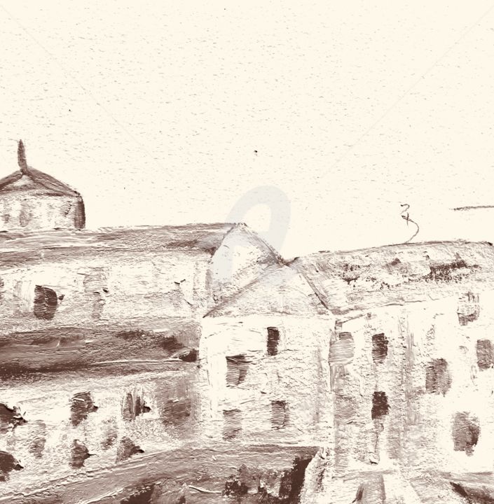 Painting titled "Abbazia di Rosazzo" by Nicole Cecil B, Original Artwork, Acrylic