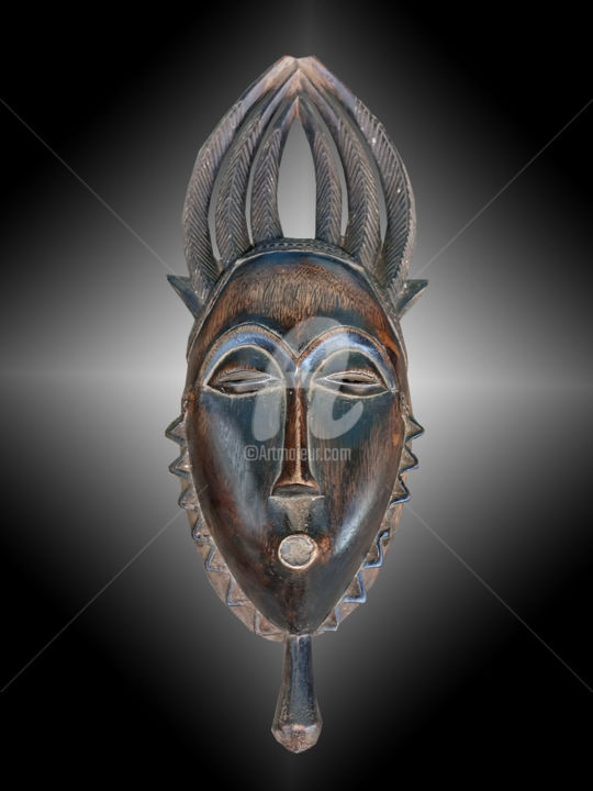 MASQUE YAHOURE ART AFRICAIN AFRICAN ART ARTE AFRICANO 雕塑, 15x6.7 in