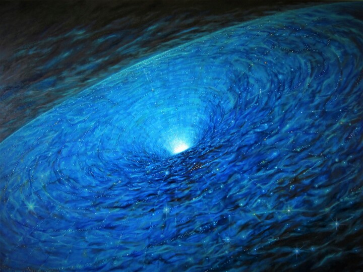 Peinture intitulée "11 388 Univers dans…" par Frédéric Letrun, Œuvre d'art originale, Huile Monté sur Châssis en bois