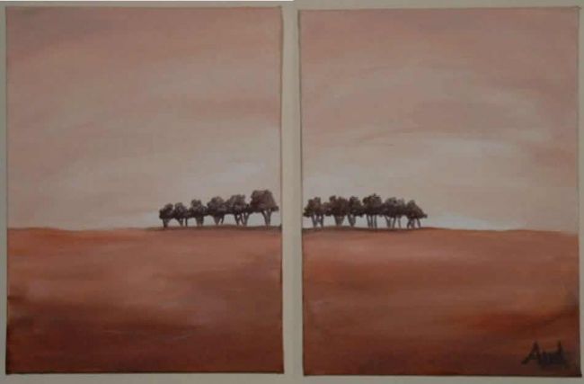 Painting titled "Split Solitude" by Aud, Original Artwork