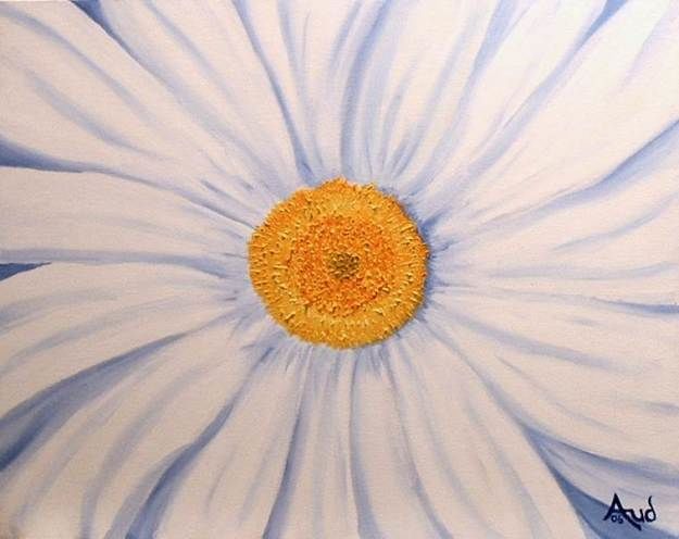 Painting titled "Daisy of Summer" by Aud, Original Artwork