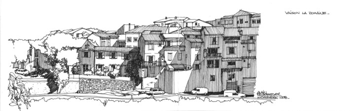 Arts numériques intitulée "VAISON LA ROMAINE" par Alain Rouschmeyer, Œuvre d'art originale, Travail numérique 2D