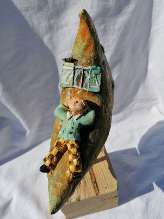 Le petit rêveur à sa fenêtre 雕塑, 12x8.3 in