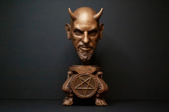 Sculpture intitulée "10 inch Satan Devil…" par Tot_artstudio, Œuvre d'art originale, Résine