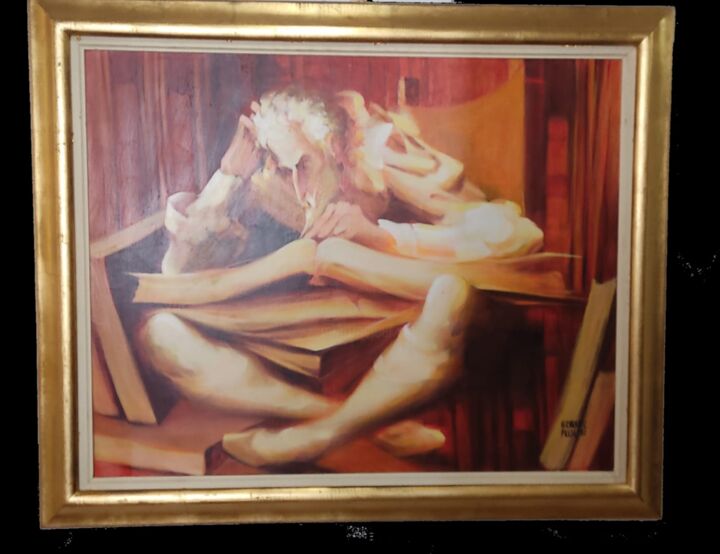 Painting titled "ORIGINAL Quijote Ma…" by Andres Zapata Ardila, Original Artwork, Oil