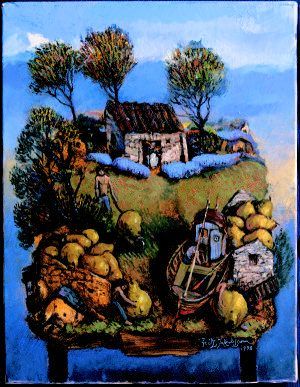 绘画 标题为“Provence” 由Fritz Jakobsson, 原创艺术品