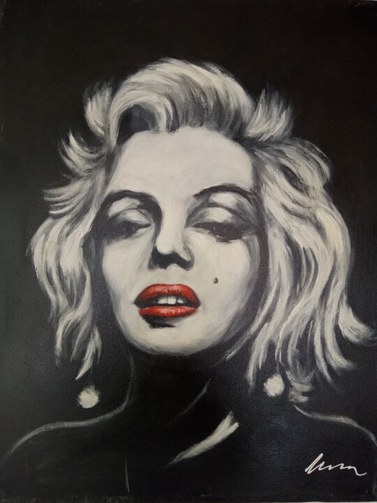 绘画 标题为“Marilyn Monroe, acr…” 由Filip Petrovic, 原创艺术品, 丙烯
