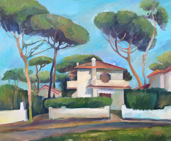 Italy. Lido di Spina 绘画, 19.7x23.6 in
