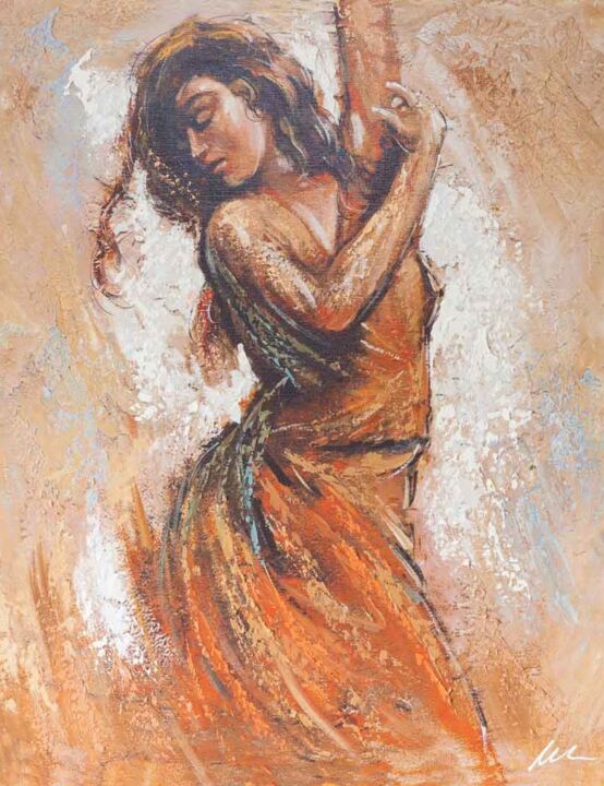 绘画 标题为“Flamenco Dancer Esm…” 由Filip Petrovic, 原创艺术品, 丙烯