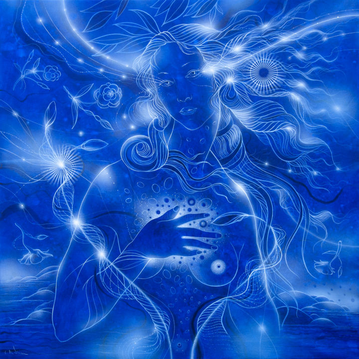 The birth of Blue Venus 绘画, 39.4x39.4 in