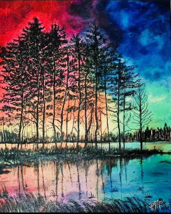 Painting titled "Storm" by Rym Murtada, Original Artwork, Acrylic