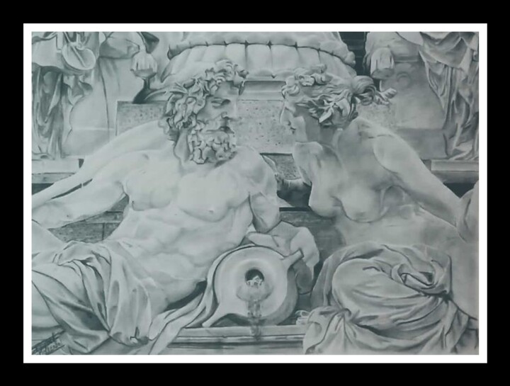 Drawing titled "Realistic statue sk…" by Satyajeet Kumar, Original Artwork, Pencil