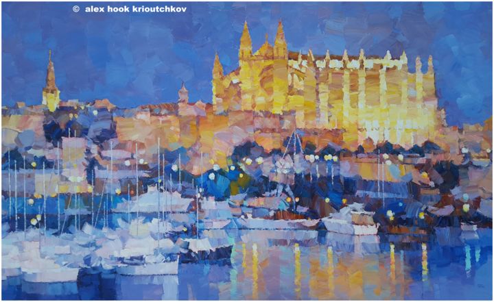 Palma de Mallorca XXII 绘画, 35x57.5 in