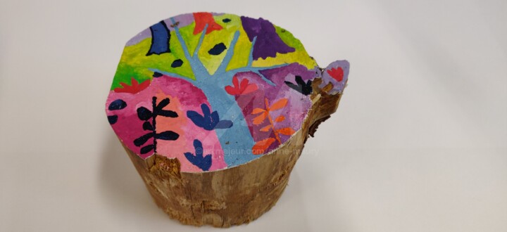 Malerei mit dem Titel "Petite forêt #2" von Anne Maury, Original-Kunstwerk, Gouache