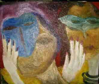 Painting titled "karneval10" by Marijana Zebeljan, Original Artwork
