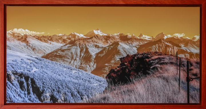 Fotografie getiteld "Col de la Gemmi" door Nicolas Frank, Origineel Kunstwerk, Digitale fotografie Gemonteerd op Karton