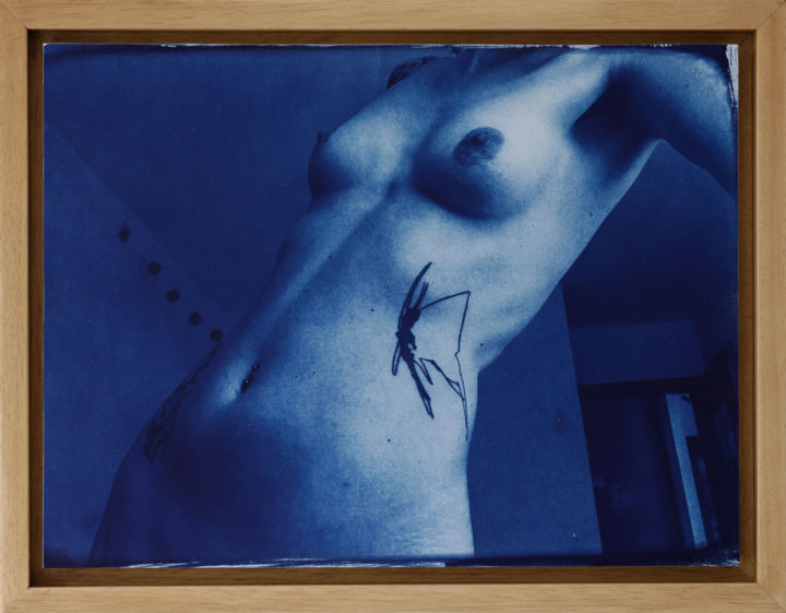 Fotografie getiteld "Diagonale du fou" door Nicolas Frank, Origineel Kunstwerk, Film fotografie Gemonteerd op Andere stijve…