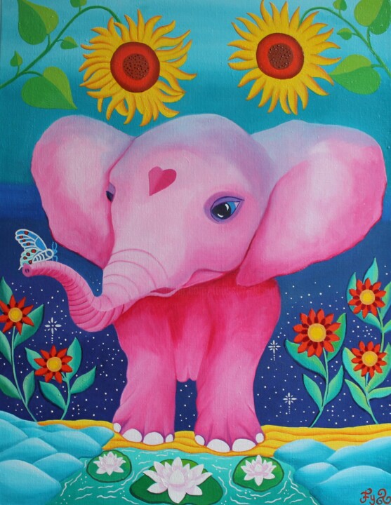 Ivory in heaven 绘画, 25.6x19.7 in