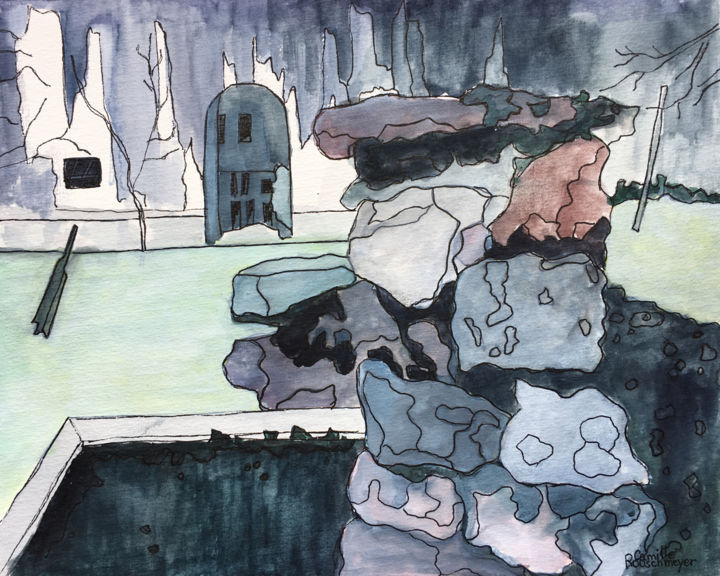 Vestiges 그림, 9.5x11.8 in
