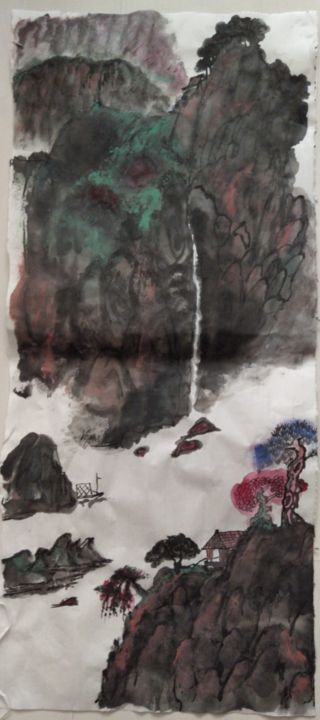 绘画 标题为“不動如山” 由Janny Hui, 原创艺术品, 墨