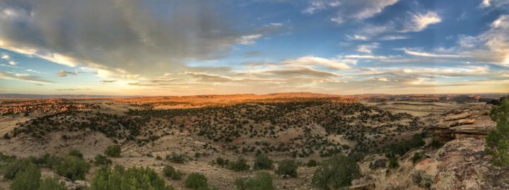 Photography titled "Desert Sky Panorama" by Igzotic, Original Artwork, Non Manipulated Photography