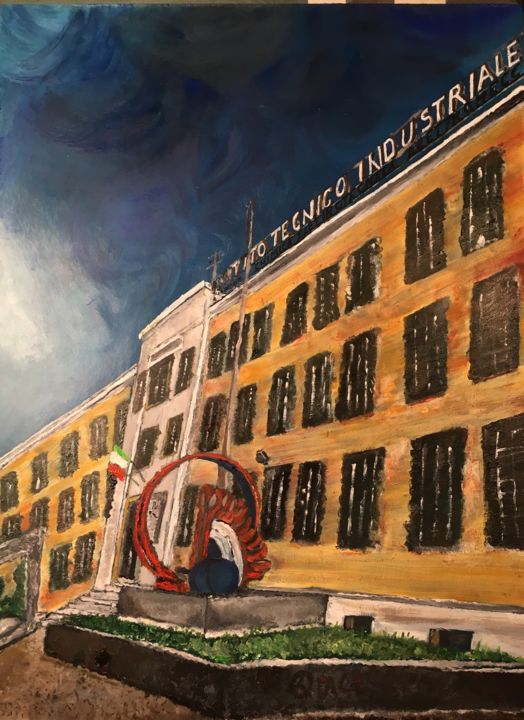 ITIS LORENZO ALLEVI TERNI 绘画, 15.8x11.8 in