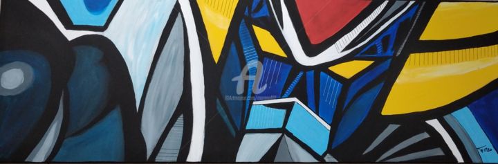 Goldorak panoramique 绘画, 15.8x47.2 in
