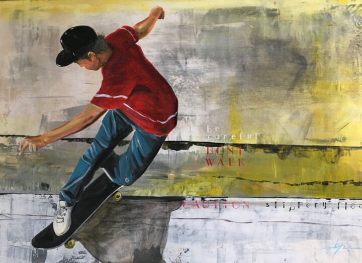 Be careful - Don't walk ! 绘画, 35.4x51.2 in