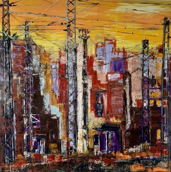 Energie en couleurs 绘画, 31.5x31.5 in