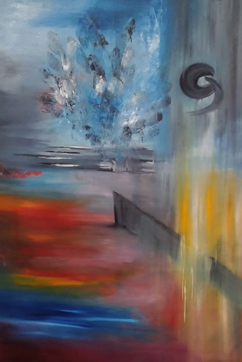 绘画 标题为“Walking down the me…” 由Atignas Art, 原创艺术品, 油