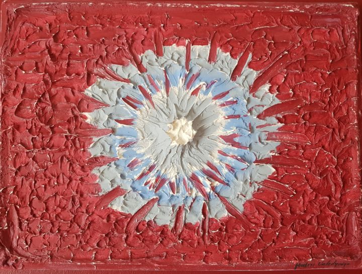 Sculptuur getiteld "Cold volcano" door Volodymyr Mudryi, Origineel Kunstwerk, Gips