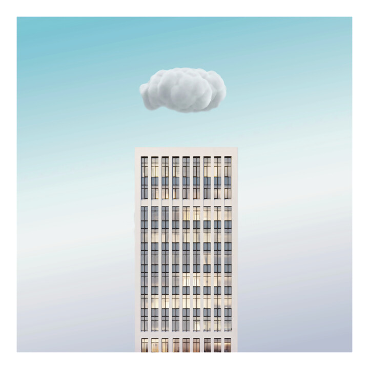 Tower and Cloud 数字艺术, 19.7x19.7 in