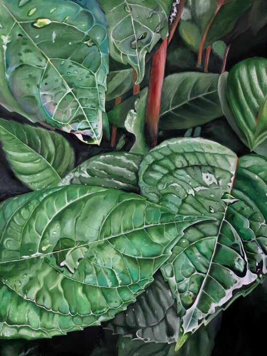 Painting titled "“The color of flowe…" by Mariia Riznyk, Original Artwork, Oil