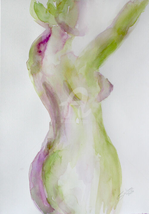 Peinture intitulée "GRACE III" par Svetlana Samovarova (SA.LANA), Œuvre d'art originale, Aquarelle