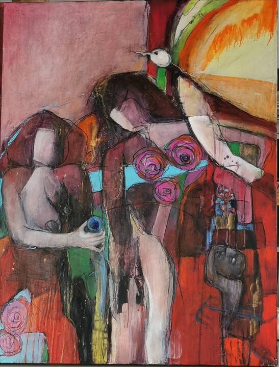 Eden rose 绘画, 45.7x35 in