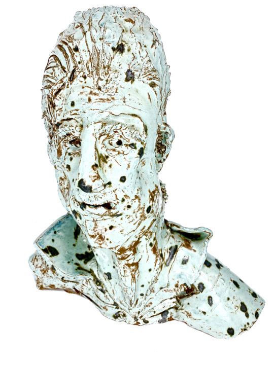 Sculpture titled "le Dandy" by Julien Adans (JuAD), Original Artwork, Ceramics