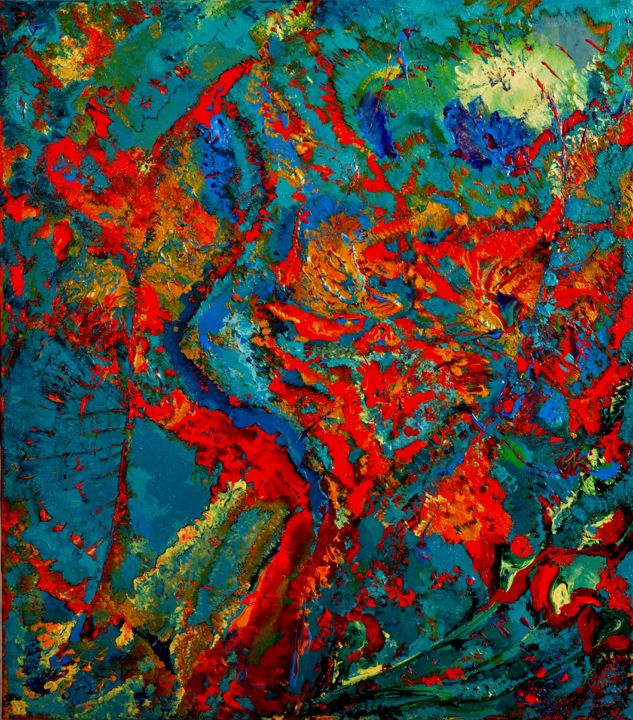 Painting titled "Connessione" by Marisa Milan, Original Artwork, Acrylic