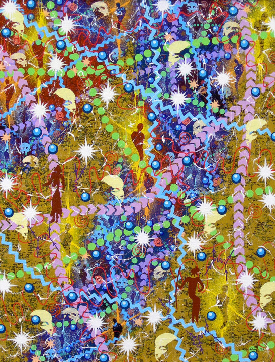 Malerei mit dem Titel ""Deep Field Survey…" von Stephen Mauldin, Original-Kunstwerk, Acryl