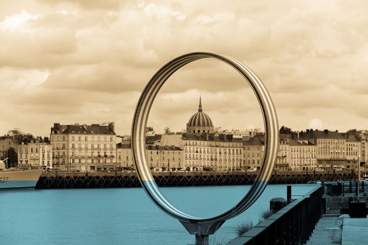 Photography titled "Nantes, premier ann…" by Clyde +, Original Artwork, Digital Photography Mounted on Aluminium