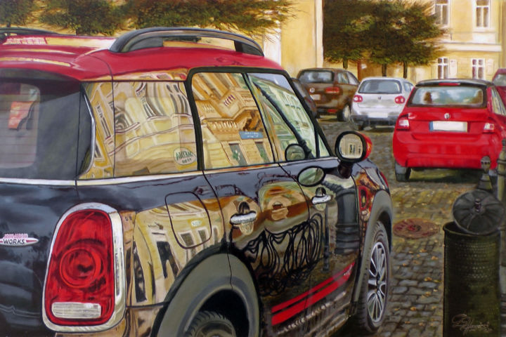 Painting titled "Mirror of the Main…" by Štefan Hangácsi, Original Artwork, Oil