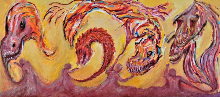 Feed your Demons 绘画, 27.6x63 in