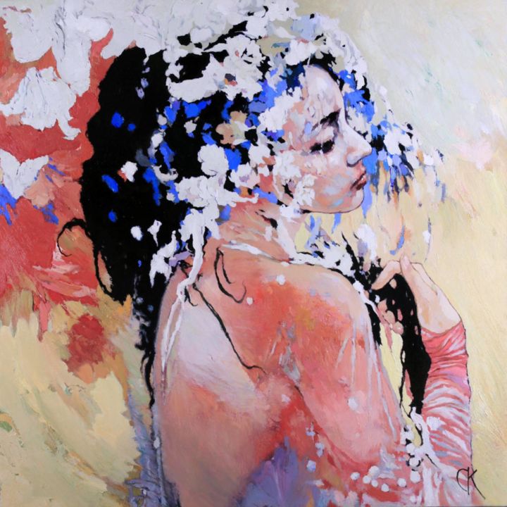 Painting titled "Confessa" by Stanislav Krupp, Original Artwork, Oil