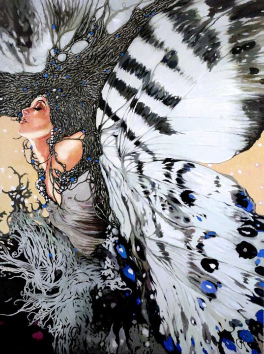 Painting titled "Princess of Dreams" by Stanislav Krupp, Original Artwork, Oil