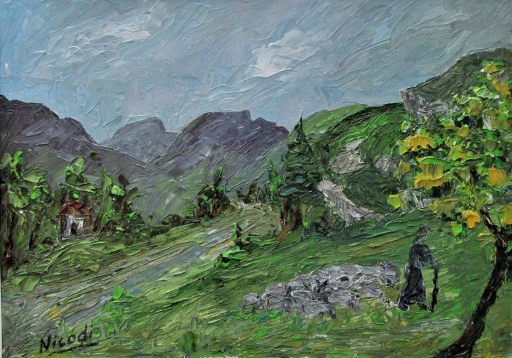 Peinture intitulée "Sans Titre 10" par Nicodi, Œuvre d'art originale, Acrylique