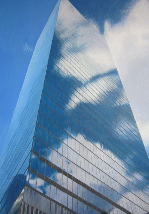 Peinture intitulée "Reflet" par Magali Genetier, Œuvre d'art originale, Acrylique Monté sur Châssis en bois