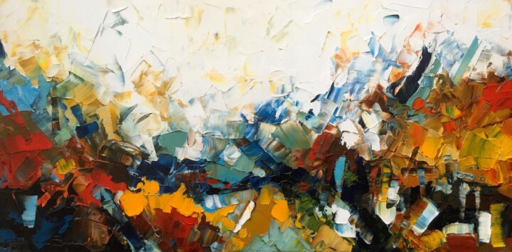 Painting titled "Le jugement" by Dam Domido, Original Artwork, Oil