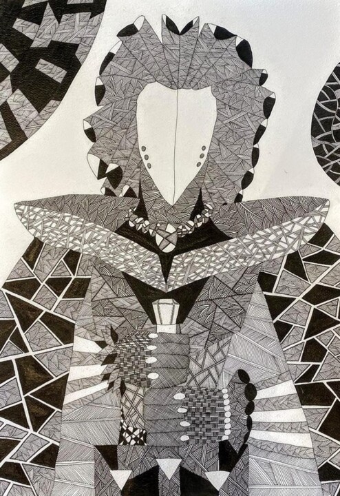 Drawing titled "Le Chevalier d' Ori…" by Sabrina Timsit, Original Artwork, Ink