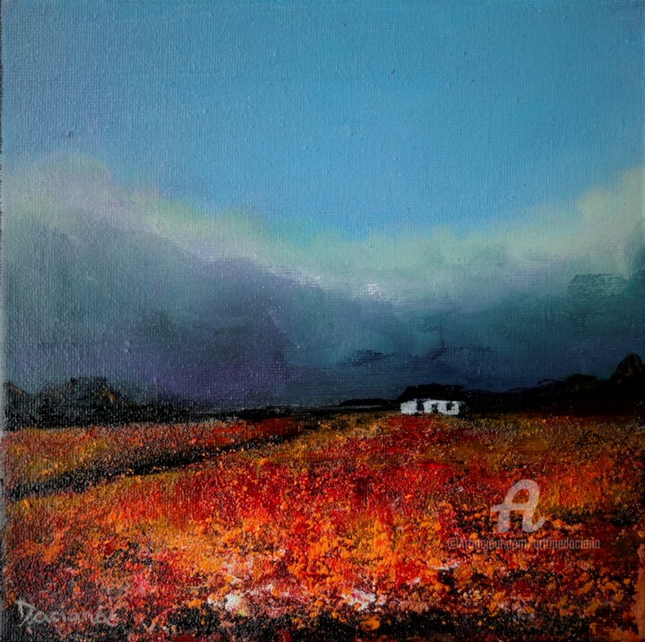 Malerei mit dem Titel "Avant la tempte" von Daciana, Original-Kunstwerk, Acryl